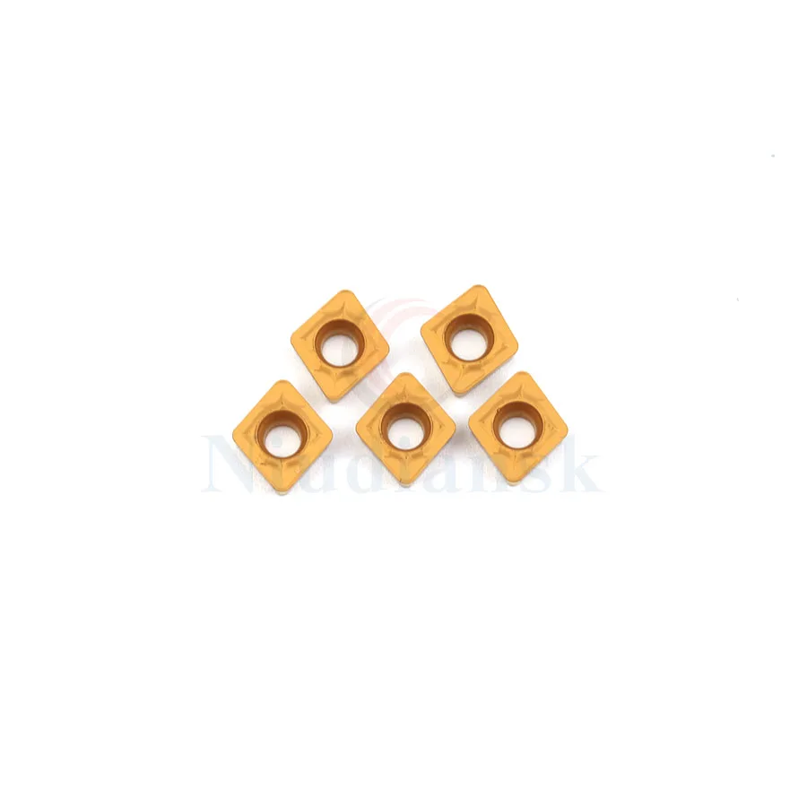 CCMT060204 CCMT060208 LF9018 insertos de carburo de torneado externo de alta calidad insertos de torneado de torno CNC para piezas de acero. 10 Uds.