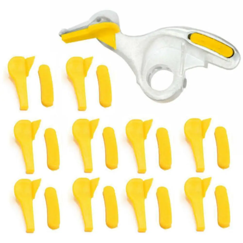 12Pcs Tire Changer Accessories Bird Head Protector Plastic Pad Protection Rubber Yellow Tire Changer Accessories