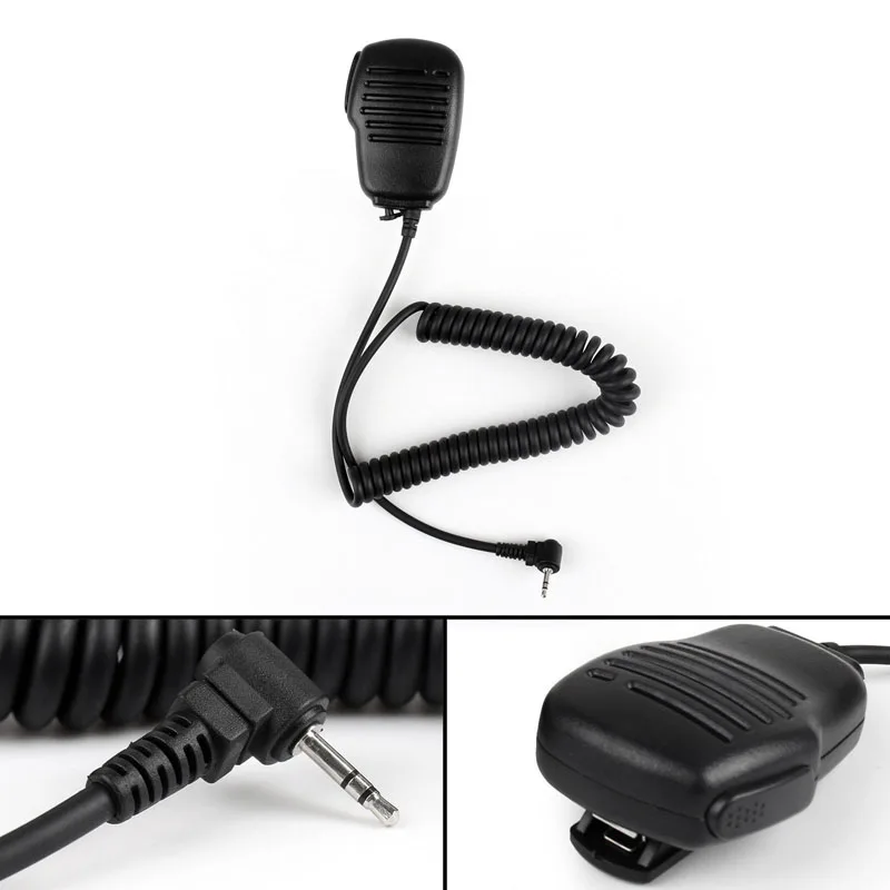 1 Pin 2.5mm Handheld Speaker Microphone Mic w/ 3.5mm Audio Jack for Motorola MD200 TLKR T5 T6 T80 T60 FR50 T6200 T6220 Radio