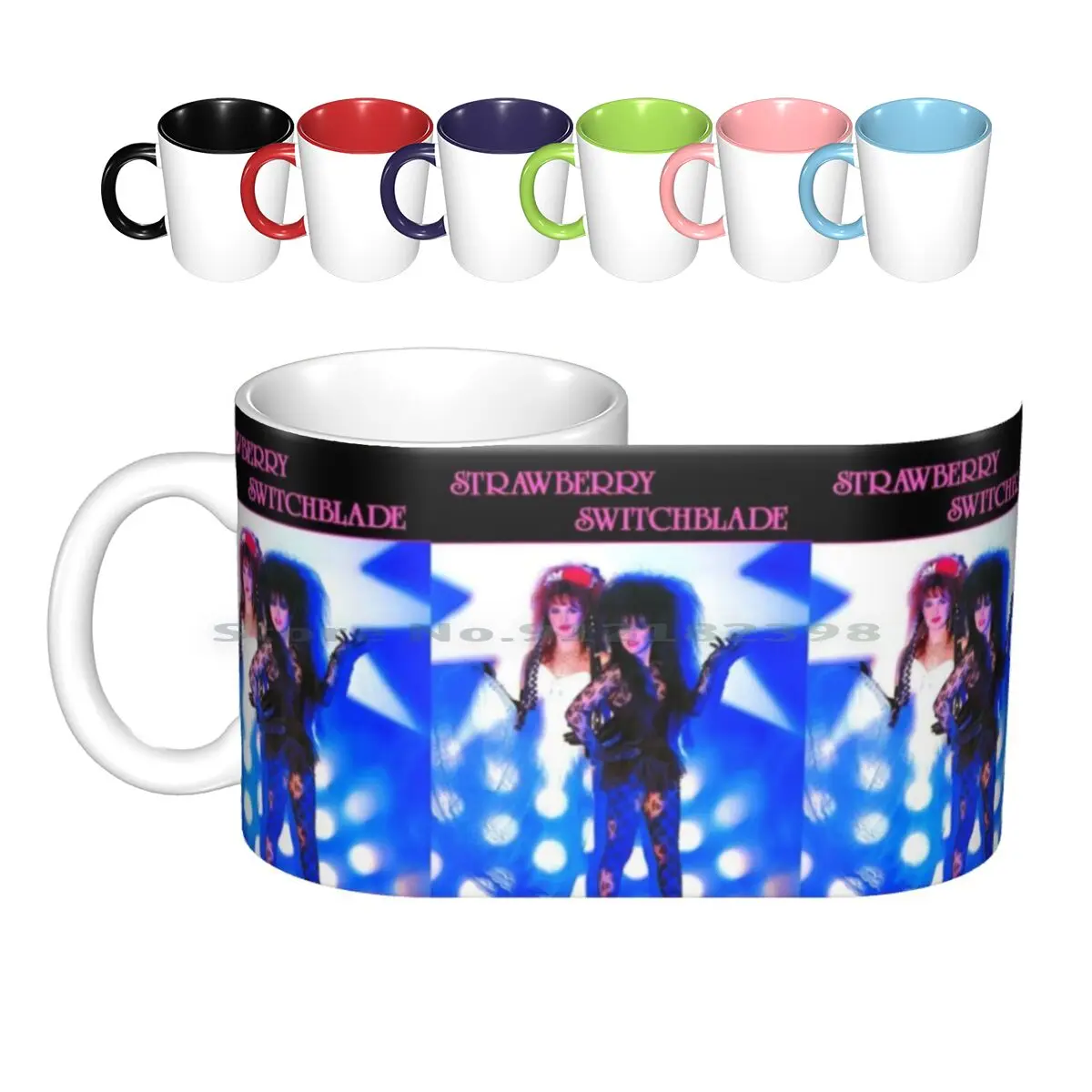 Strawberry Switchblade Tour Poster Ceramic Mugs Coffee Cups Milk Tea Mug Strawberry Switchblade 80s Pop Since Yesterday Cindy