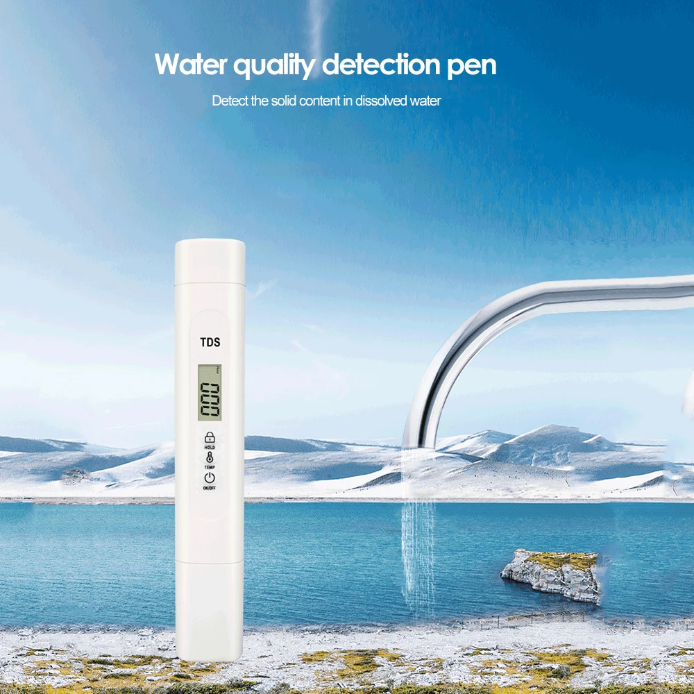 DS-M1S High Precision Digital Water Quality Tester Water Test Pen Water Quality Analysis Meter Check 0-9990 ppm Measurement
