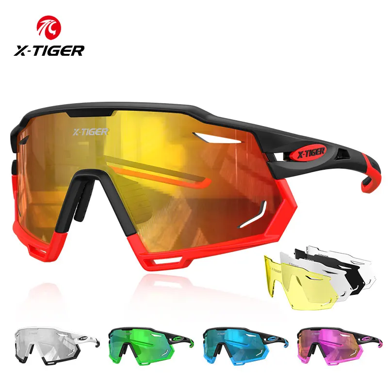 X-TIGER Polarized Cycling Glasses Sports Men's Cycling Sunglasses Mountain Bike Bicycle Glasses Road Protection Cycling Eyewear