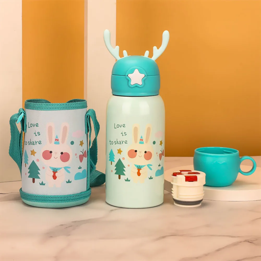 

Drinking Cup Stainless Steel Cartoon Cute Insulation Cup Girls Student Cute Vacuum Cup Thermos Bottle Vacuum Water Bottle