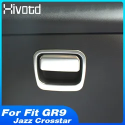 Car Inner Storage Box Lid Cover Hole Handle Frame Stickers Interior Decoration Accessories For Honda Fit GR9 Jazz Crosstar 2024
