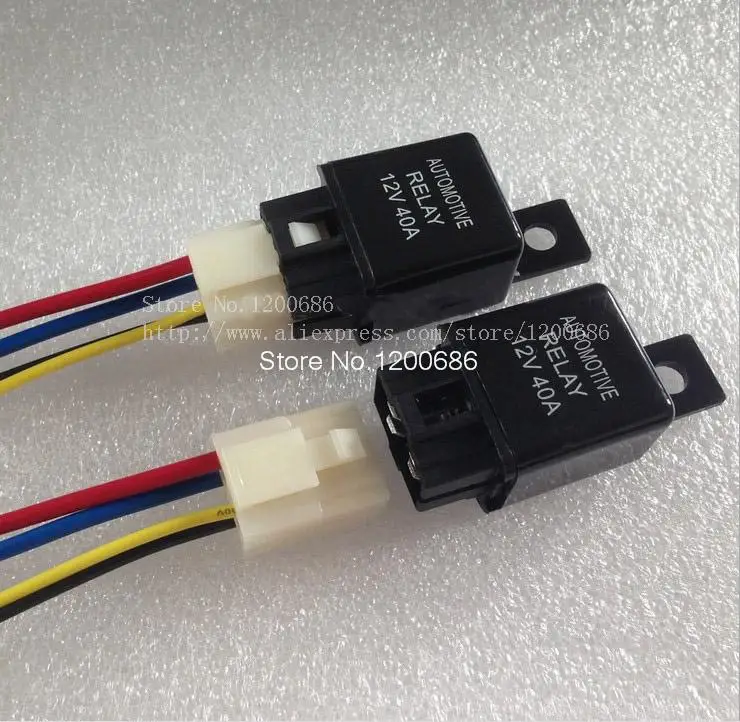 Relay 12V Light automotive relay and 4 PIN plastic socket normally open conditioning air relay