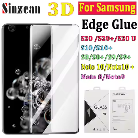 50pcs For Samsung S25 S24 S23 S20 S21 S22 Plus Ultra Note 20 Pro 3D Curved Tempered Glass Screen Protector (Edge Glue)