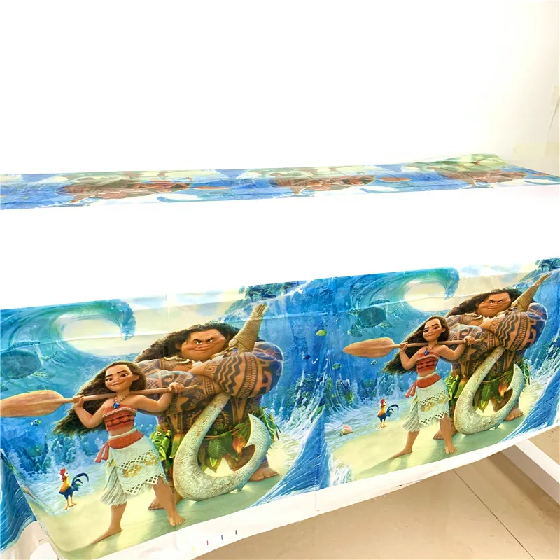 Disney Cartoon Moana Theme 108*180CM Birthday Party Decoration Kid Party Supplies Disposable Tableware Tablecloth Baby Shower