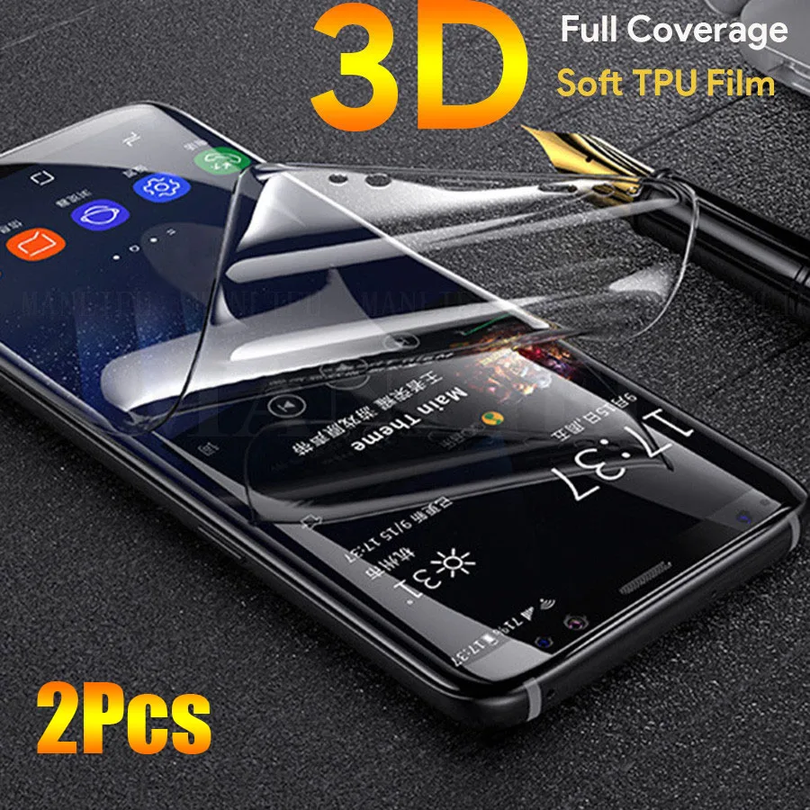 

2Pcs 3D Silicone Hydrogel Film For Meizu Pro 7 Pro 6 Plus Screen Protector Full Cover For Meizu 16X 16 15 Plus E2 M6s 15 Lite