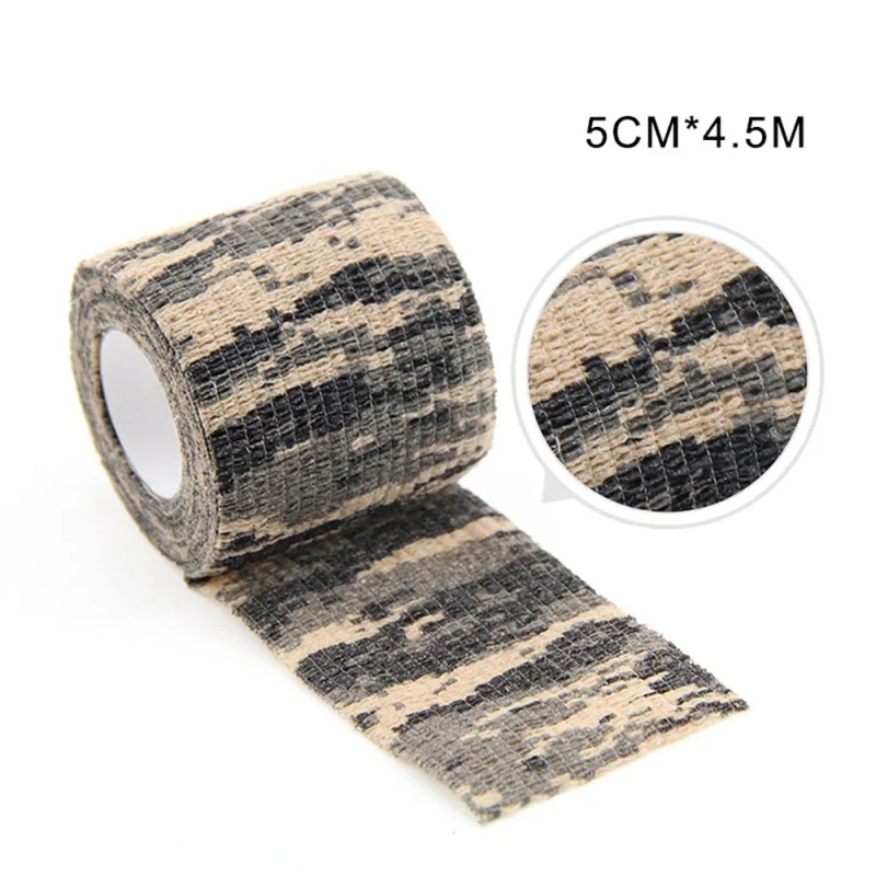 Männer Outdoor Jagd Camouflage Verband Nicht-woven Selbst-adhesive Elastische Bionic 5cm * 4,5 M