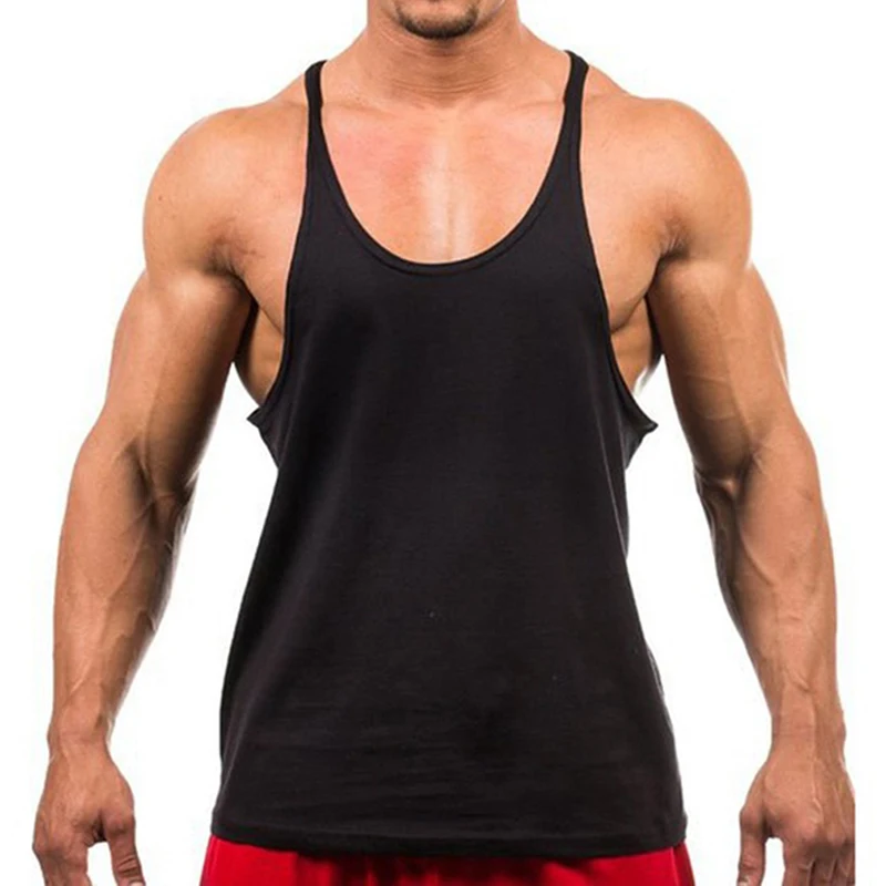 New Fashion Cotton Sleeveless Shirts Tank Top Men Fitness Shirt Mens Singlet Bodybuilding Workout Gym Vest Fitness Men