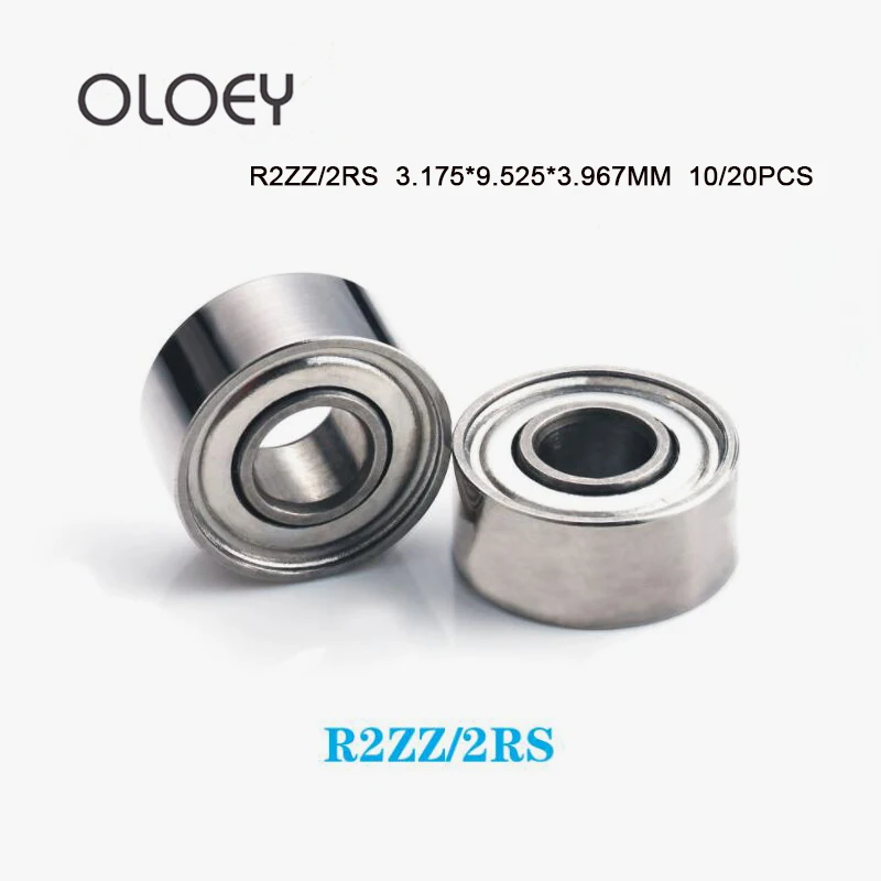 

R2 ZZ 2RS Bearing ABEC-1 (10/20PCS) 3.175X9.525X3.967mm Miniature R2 ZZ 2RS Ball Bearings For RC Model Parts