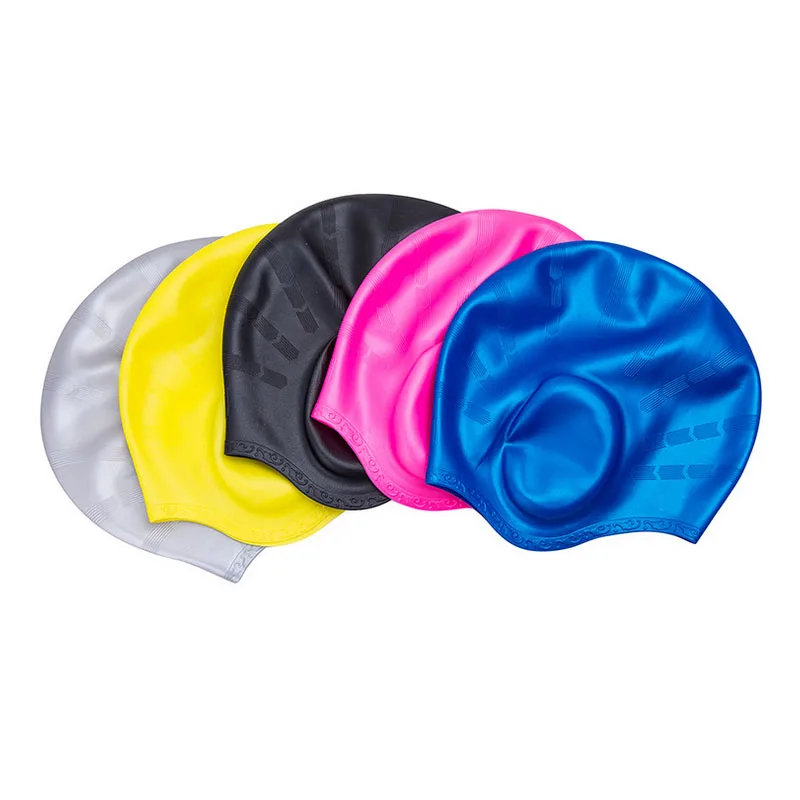 Large Swimming Cap for Women Long Hair Piscine Silicone Swim Caps Adults Natacion Cute Swimming Hat Waterproof Diving Equipment