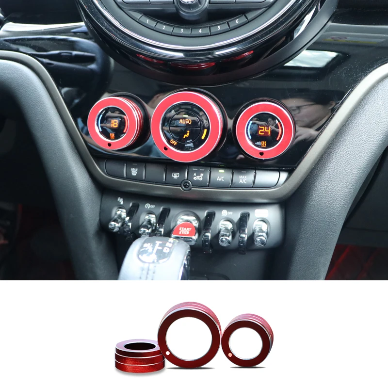 Car Air-Conditioning Panel Control Knob Decorative Cover For MINI ONE Cooper F54 F55 F56 F57 F60 Countryman Interior Accessories