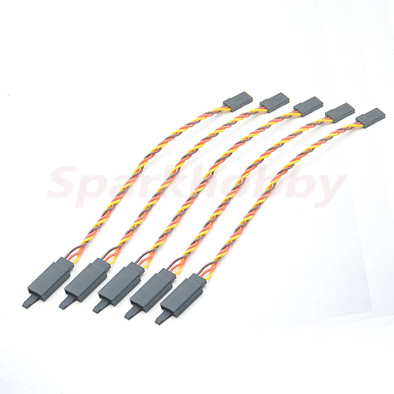 5PCS 30/60 Core 15/30/50cm 150/300/500mm Futaba JR Twisted Extension Cable With Hook Anti-interference High Current for RC servo