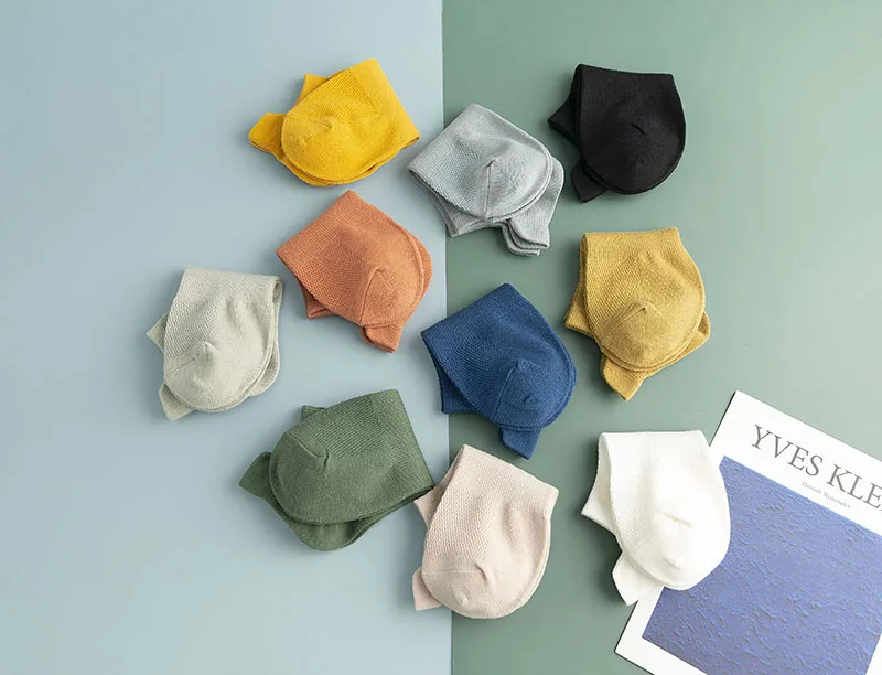 10 Paar Sommer-Herren-Mesh-Atmungsaktive Unsichtbare Socken, Modische Lässige Knöchel-Sport-Baumwollsocken, Schwarz-Weiße Socken für Männer – Detail 3