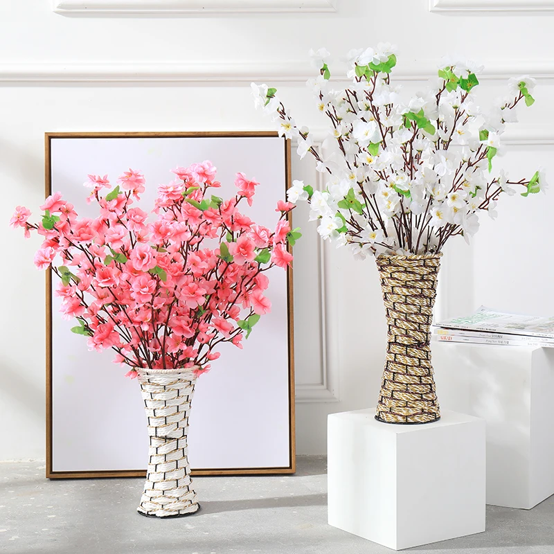 

65 CM Artificial Cherry Spring Plum Peach Blossom Branch Silk Flower Tree Home Party Wedding Decor 20 Pcs