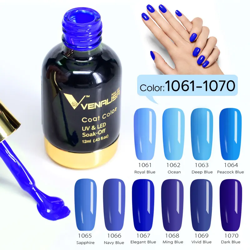 10pcs/kit VENALISA Gel Polish VIPKit 12ml Soak off UV LED Organic without Smell Non-toxic Odorless Nail Gel Varnish Nail Lacquer