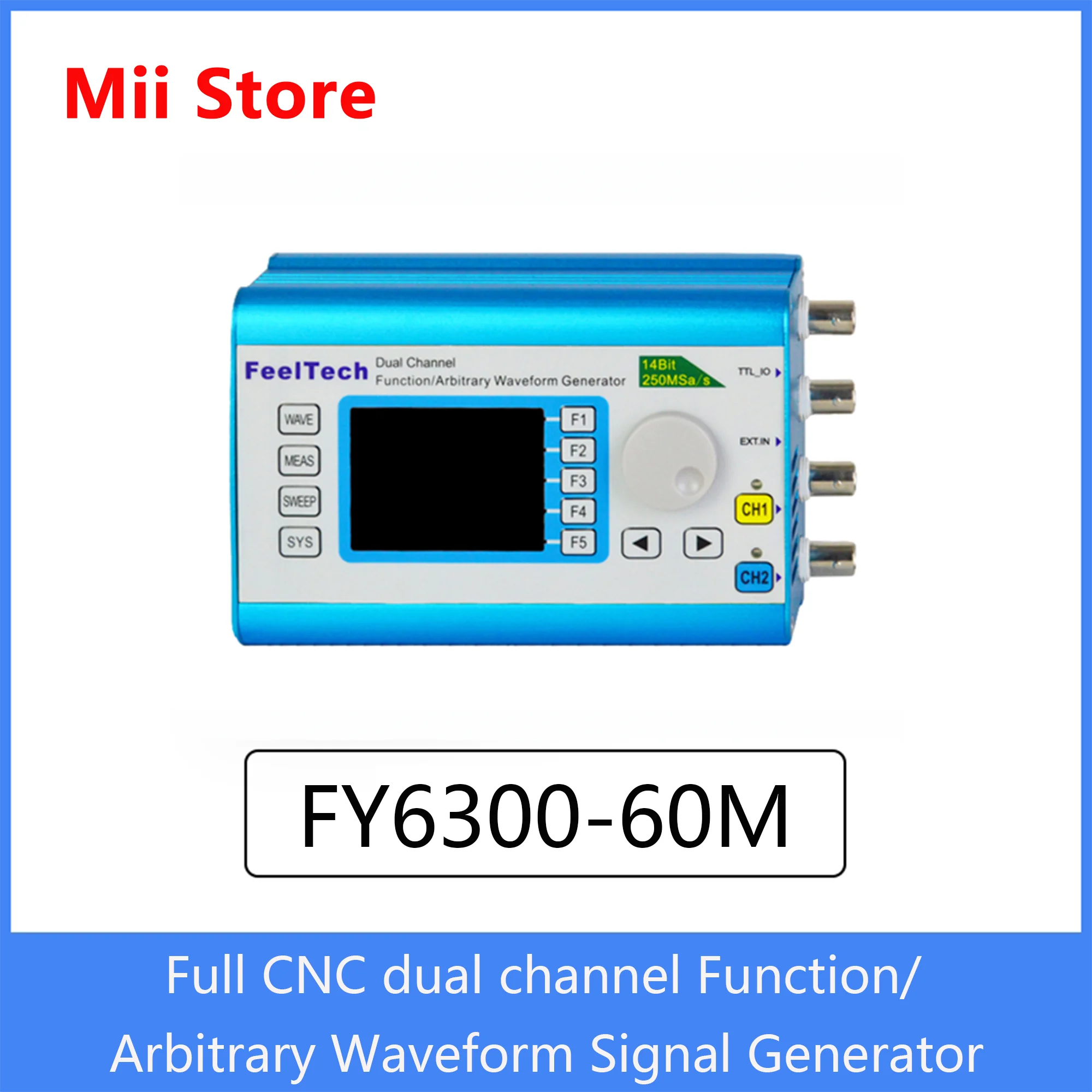 FY6300 60MHz Signal Generator Frequency Generator Blue Sine Frequency Signal Generator Function Waveform Generator