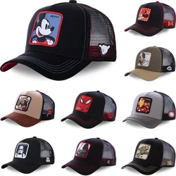 High Quality Disney Brand Anime Cartoon Snapback Cotton Baseball Cap Men Women Hip Hop Dad Mesh Hat Trucker Hat Dropshipping