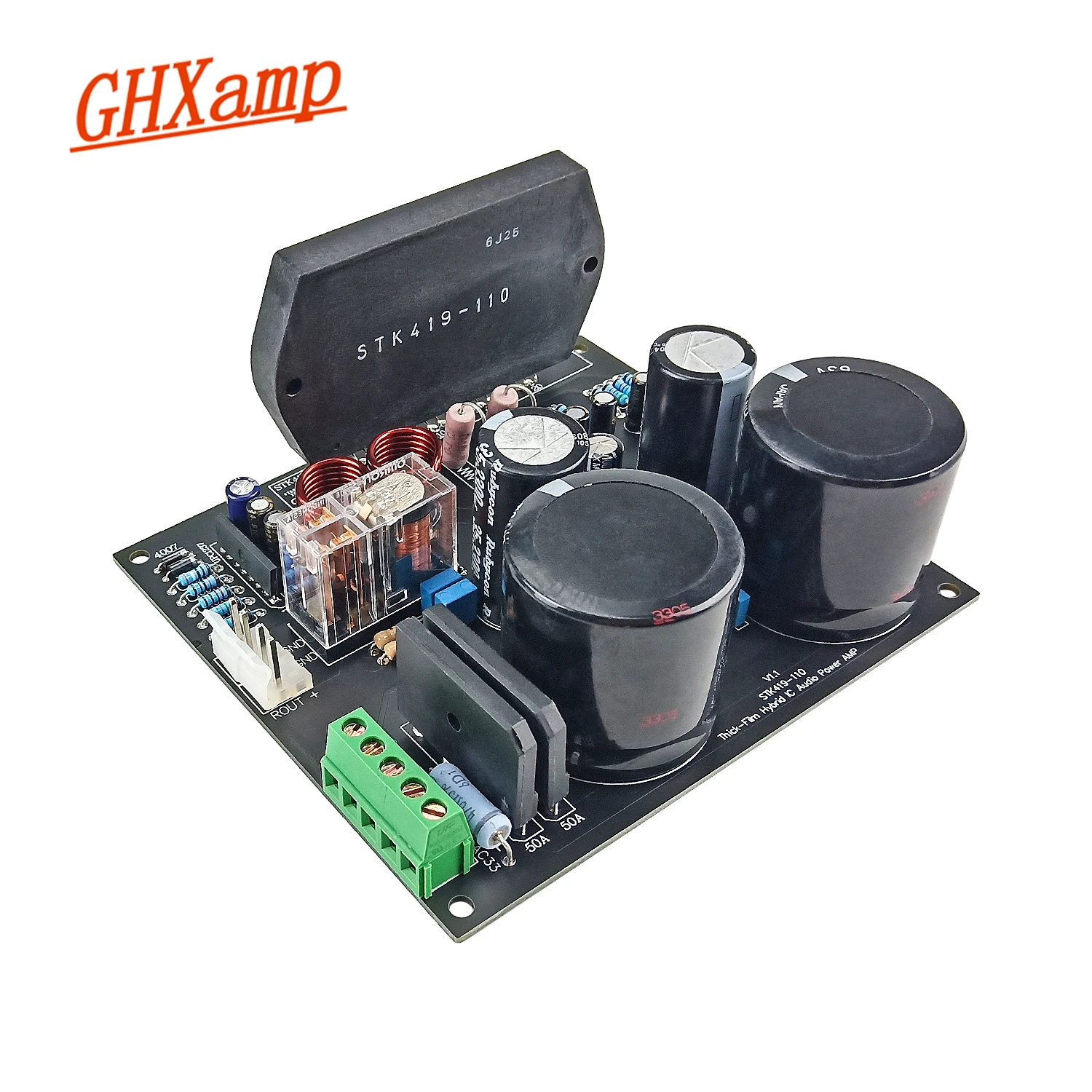 

Ghxamp Audio Amplifier STK419-110 50W*2 Steore Power Amplifier Board 6Ohm Sanyo Thick Film Class H For HiFi Home Audio Diy