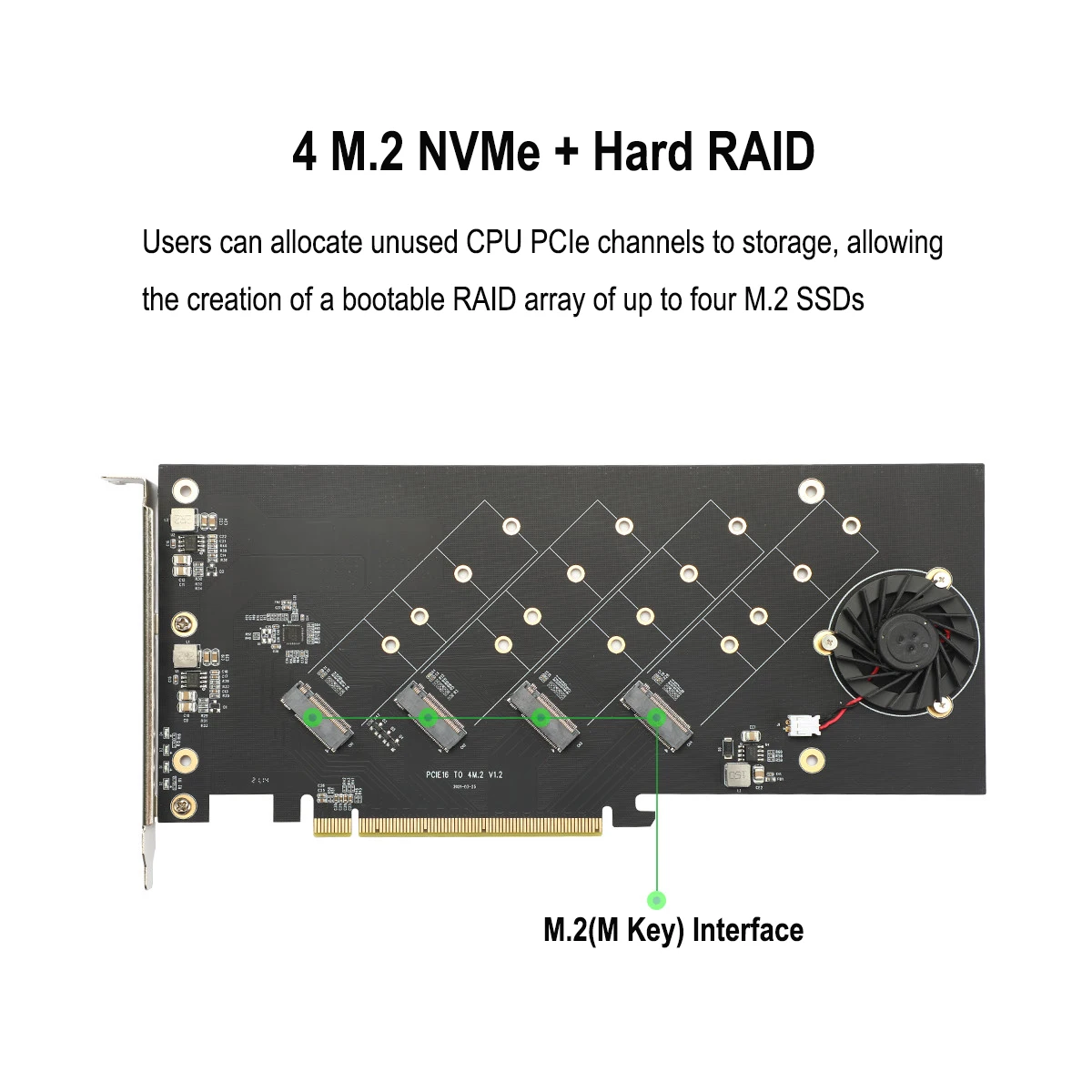 Imagem -04 - Iocrest Portas M.2 Nvme para Pcie 4.0 X16 Riser Controlador Adaptador Cartão só Apoiar Placas Mãe Bifurcação