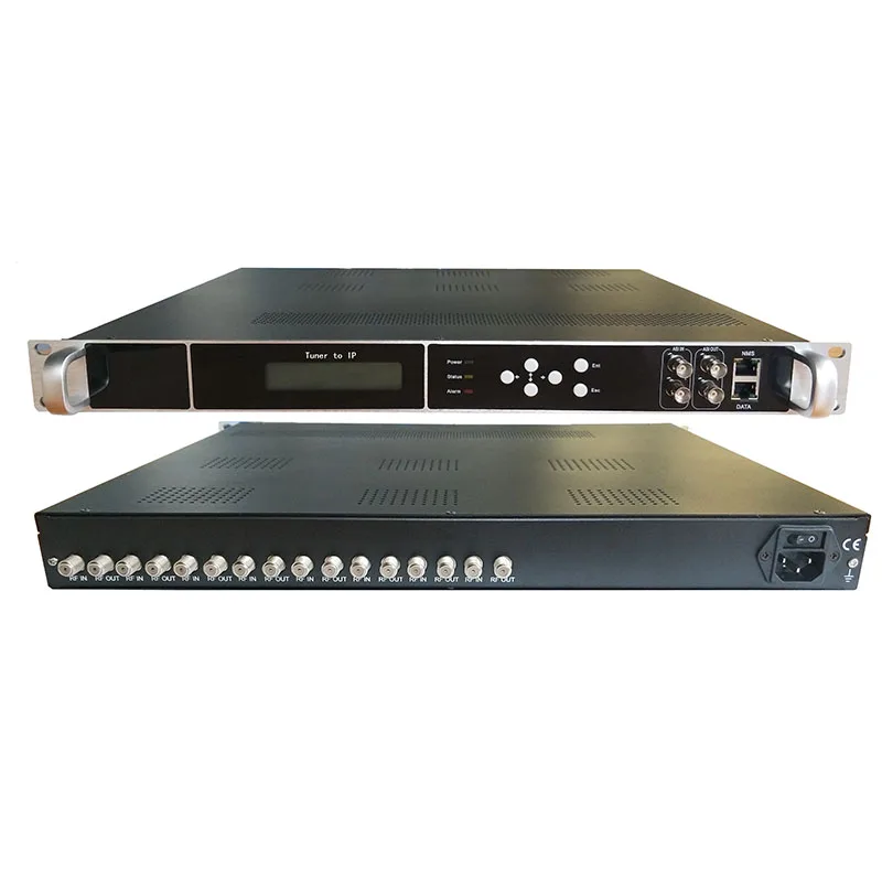 OTV-TP8  FTA 8 Carriers Channel RF FTA tuner 2*ASI to IP ASI gateway BISS Satellite Professional Receiver Digital TV Headend