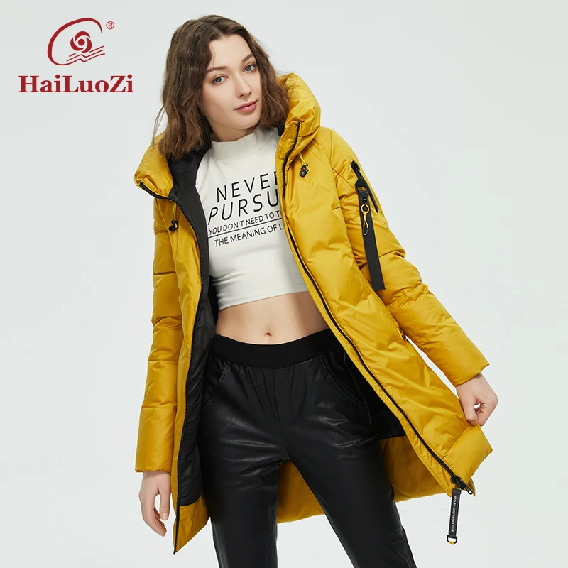 HaiLuoZi 2022 Winter Women's Jacket Casual Women Thick Outwear Parka Loose Clothing Sports Leisure Hight Quality Warm Coat 87