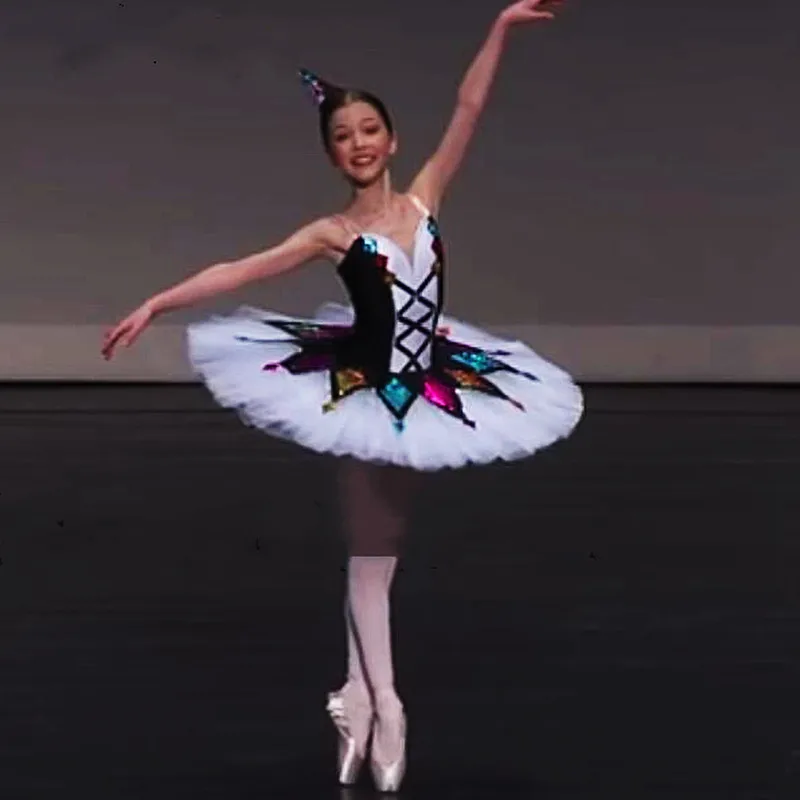 أزياء احترافية لرقص البالية توتو للأطفال من البنات فستان باليه كلاسيكي متعدد الألوان فستان راقصة باليه
