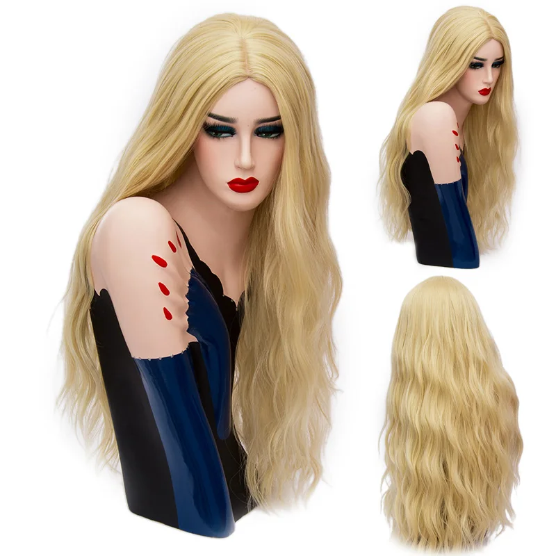 MSIWIGS Long Pink Wavy Wig Cosplay