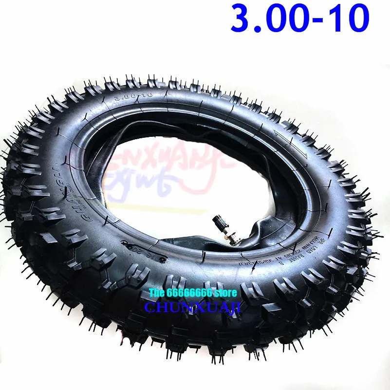 3.00-10 Rear Wheel Tire Outer Tyre 10 Inch Deep Teeth Dirt Pit Bike Off Road Motorcycle Use Guang Li CRF50 Apollo