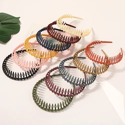 Ruoshui Woman Plastic Hairband With Comb Wash Face Wash Shower Bezel Woman Girls Headband Hair Hoop Ornaments Hair Accessories