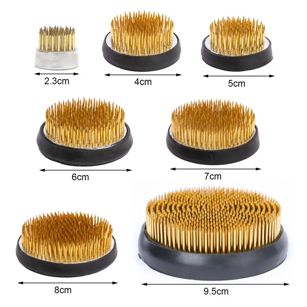 Okrągły Ikebana Kenzan uchwyt na żabę kwiatową miedziana wkładka do igły podstawa Pin Art naprawiono narzędzia do układania kompozycja kwiatowa
