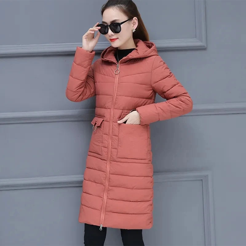 Winter Jacket Women Yellow M-3XL Plus Size Hooded Parkas 2020 Autumn New Light Thin Slim Long Sleeve Cotton Coats Feminina