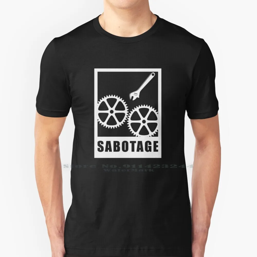 Sabotage T Shirt Cotton 6XL Sabotage Rebellion Insurrection Politics Revolution Uprising Provocative Subversion Vandalism