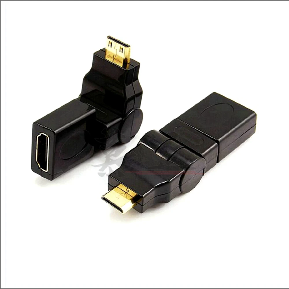 360 Mini HD-compatible male TO HDTV female Swivel Right Angled Adapter