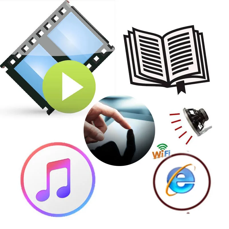 8 بوصة شاشة ملونة قارئ الكتب الإلكترونية كمبيوتر صغير 2 في 1 أندرويد OS واي فاي مشغلات رقمية ذكية تدعم الكتب الإلكترونية فيديو موسيقى مشغل MP3