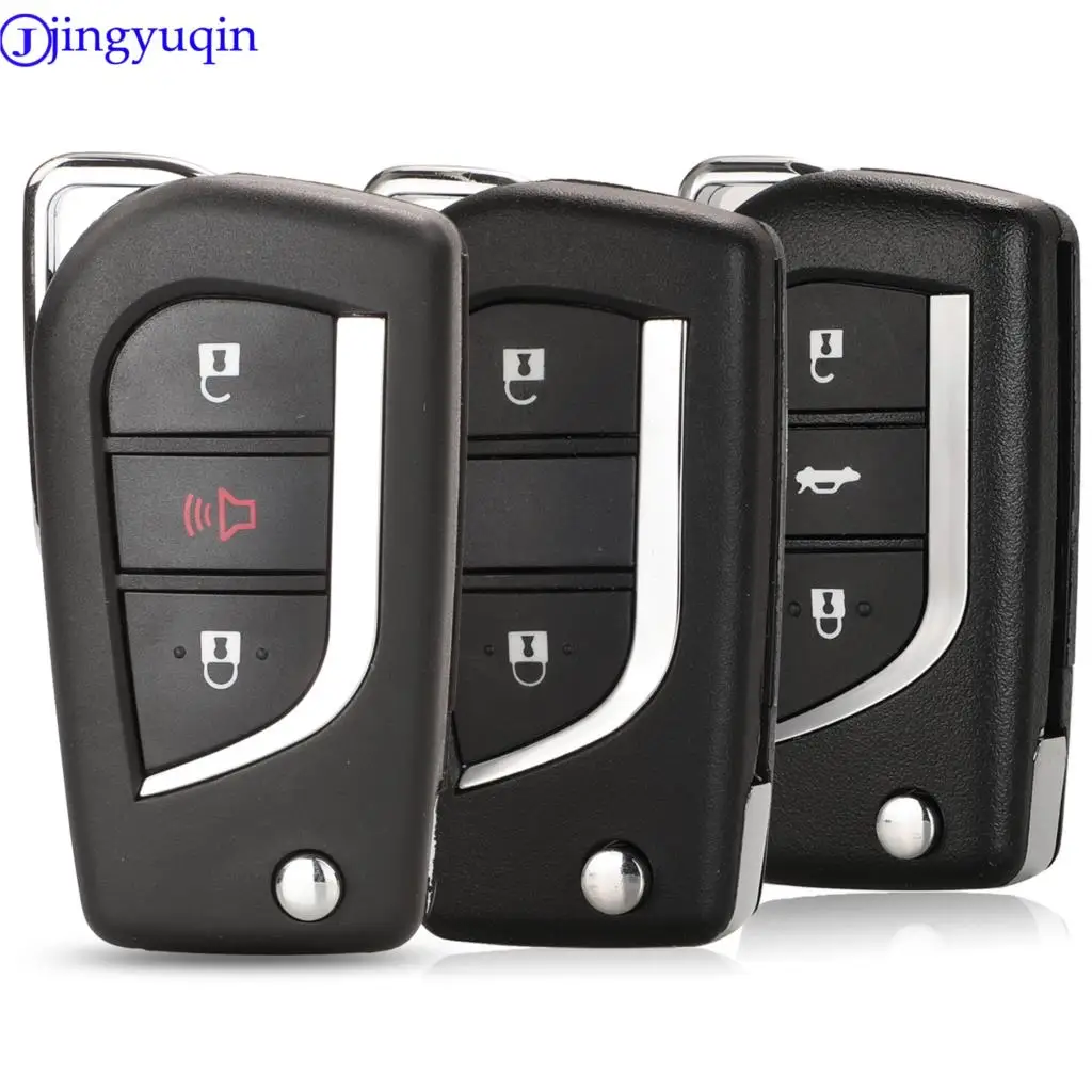 jingyuqin Remote Folding 2/3 Buttons Car Key Shell For Toyota Corolla RAV4 Before 2013 toy43 toy48