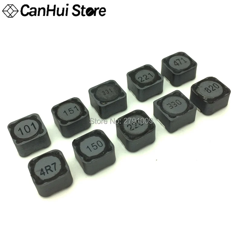 10PCS CDRH127 CD127 CDRH127 10 /15/ 22 / 33 / 47 / 68 UH 12*12*7 SMD Power inductor 1mh 2R2 3R3 4R7 6R8 Chip Inductor 100UH 101