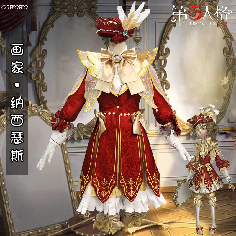 Anime! Identity V Edgar Valden Painter Narcissus Game Suit Elegant Dress Uniform Cosplay Costume Halloween Outfit For Women NEW