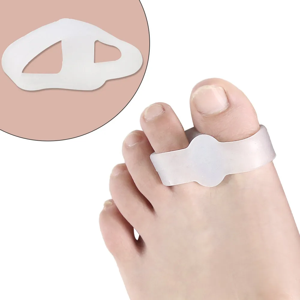 1pair Silicone Gel Pad Straighteners Bunion Corrector Toe Pain Relief Protector Foot Care Tool Orthopedic Supplies None Electric