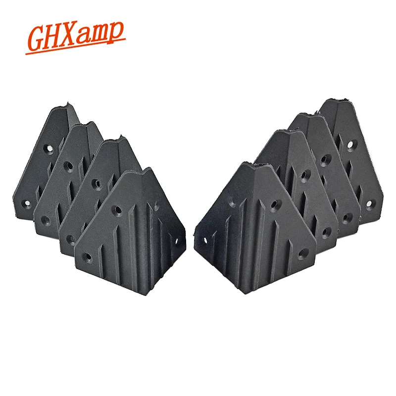 GHXAMP Spaeker منصات الصوت المضادة للتصادم حماية الزاوية البلاستيك التفاف زاوية للناطقين مربع منصات منع ارتداء أجزاء DIY 8 قطعة