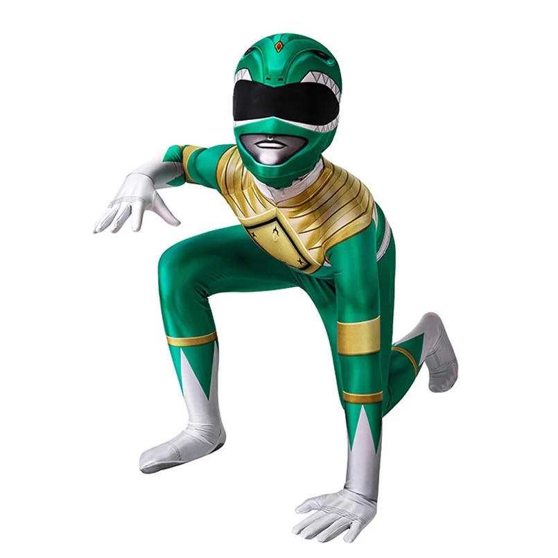 Halloween carnaval super herói meninos rangers cosplay macacão dragão burai traje 3d crianças impressão zentai herói terno