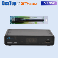1PC 2025 Satellite Receiver Gtmedia V7S5X DVB-S/S2/S2X Full HD 1080P with USB WIFI Online Movie Youtube Set Top Box Stcok