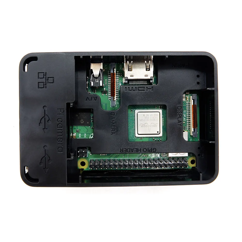 raspberry pi 3b+ case raspberry pi 3 accessories Black Protective Case With camera bracket for Raspberry pi 3b/3b+