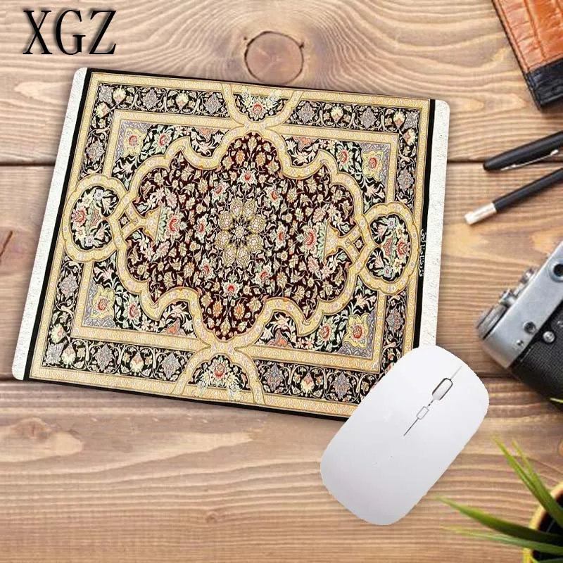 Xgz tapete persa antiderrapante, mouse pad para jogos, a prova d'água, tamanho pequeno, para home office, desktop, 22x18cm