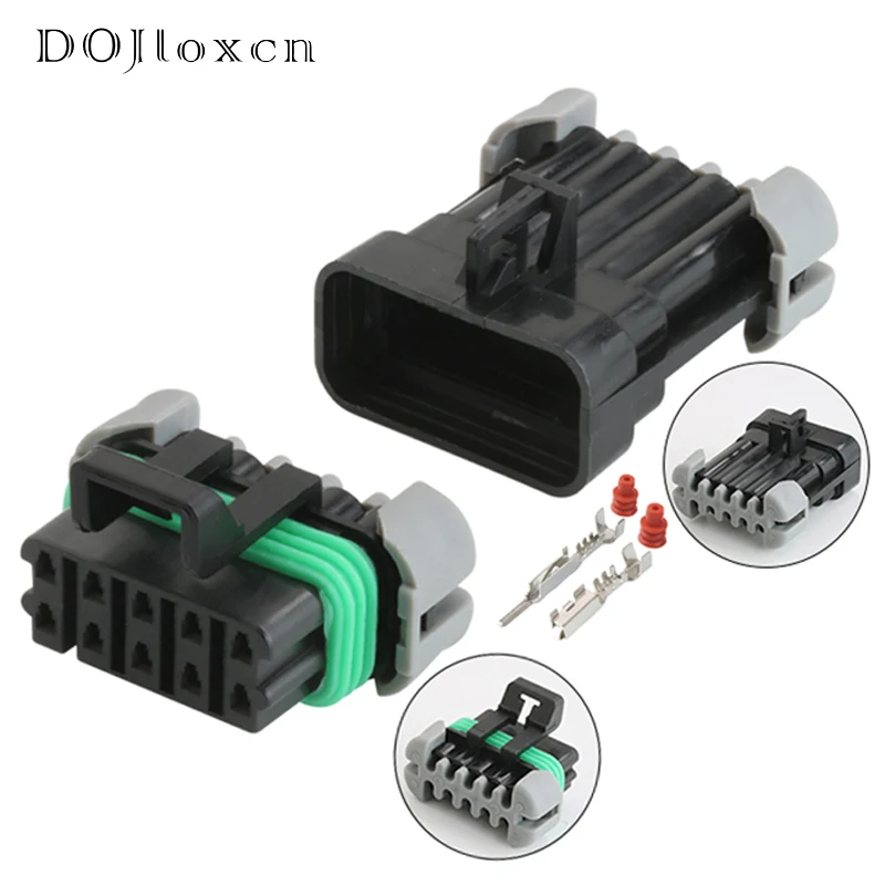 1/5/10/20/50 Sets 10 Pin12045808 12065425 Automobile Waterproof Male Female Connector Sockets Auto Sealed Diagnostics Plugs