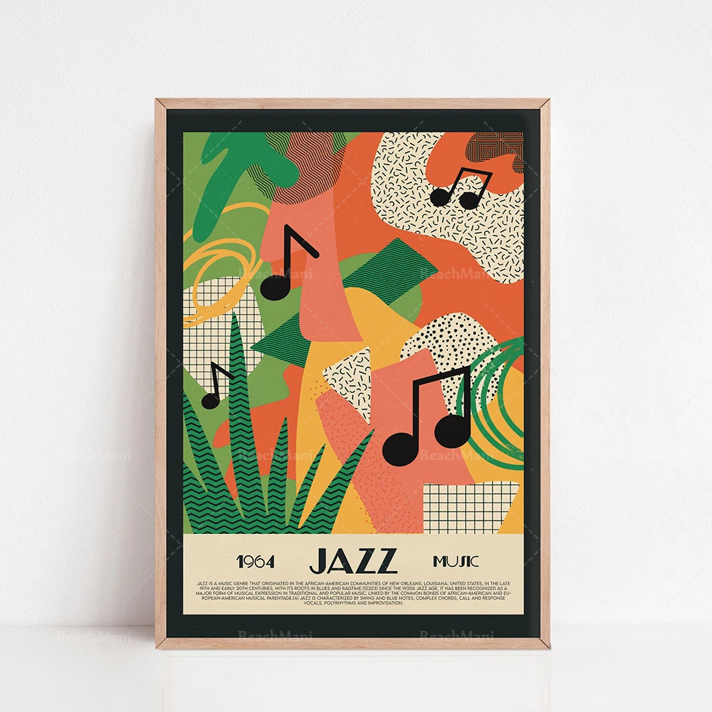Jazz print, DJ music print, lyrics poster wall art home decor, minimalism