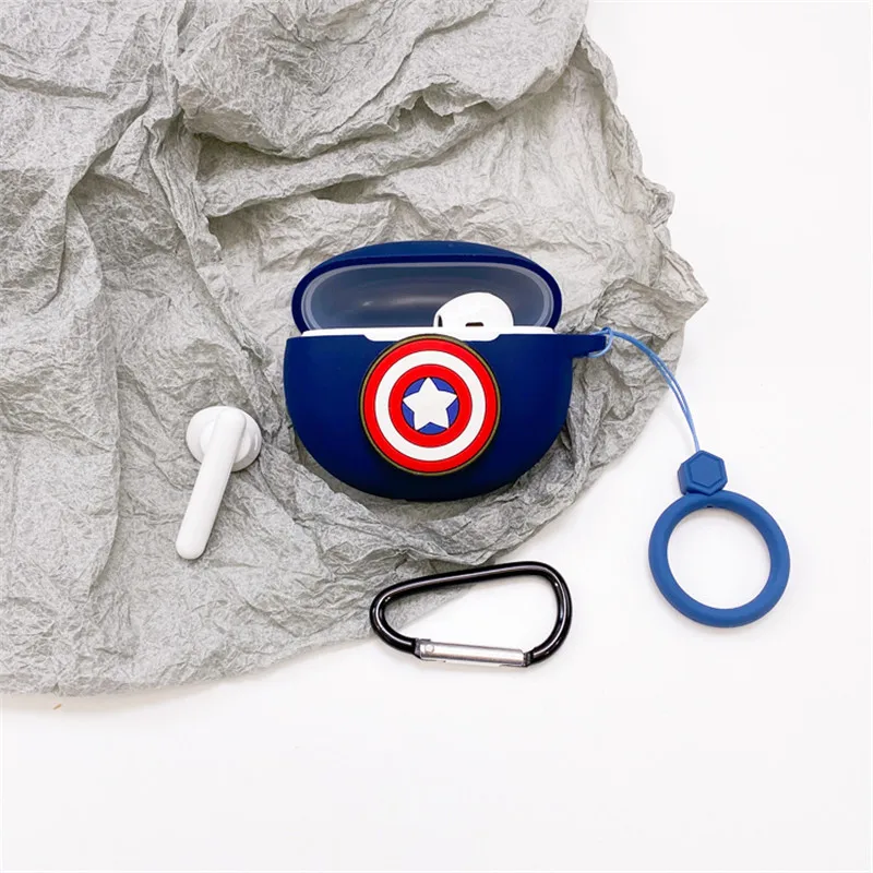 الكرتون ديزني مارفل حقيبة سماعة الاذن غطاء ل ممن لهم انكو الهواء سيليكون سماعة لاسلكية تعمل بالبلوتوث سماعة واقية مع هوك