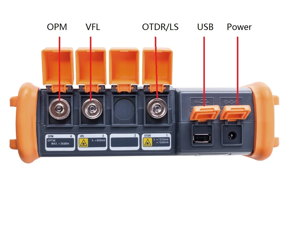 Imagem -03 - Novker-testador de Fibra Ótica Nk5600 1310 1550nm 32 30db sm Fibra Ótica Otdr com Vfl Opm Fonte de Luz Funcional