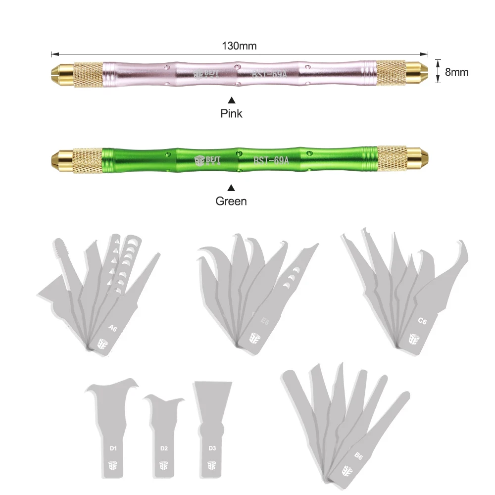 27 in 1 BGA Maintenance Knife Set For iPhone CPU NAND CHIP IC Remove Glue Disassemble Rework Thin Blade Knives DIY Repair Tools